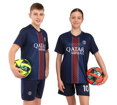 Форма футбольная детская с символикой футбольного клуба PSG домашняя 2026 SP-Sport 20-30 темно-синий
