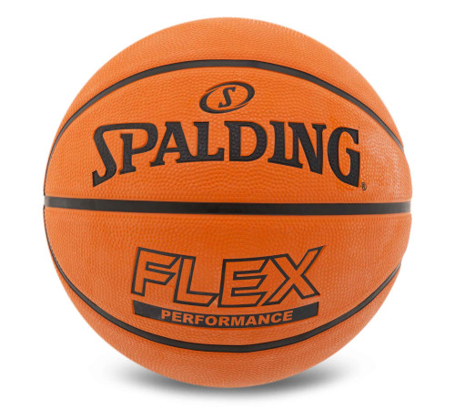 Мяч баскетбольный резиновый SPALDING FLEX размер 7 оранжевый