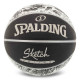 Мяч баскетбольный резиновый SPALDING SKETCH размер 7 черный