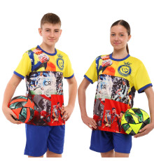 Форма футбольна дитяча RONALDO 7 SP-Sport 20-30 жовтий-синій