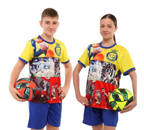 Форма футбольная детская RONALDO 7 SP-Sport 20-30 желтый-синий