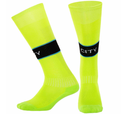 Гетри дитячі із символікою футбольного клубу SPOINT MANCHESTER CITY AWAY 2025 розмір 32-39 салатовий