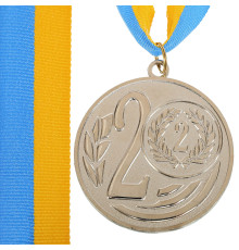 Медаль спортивна зі стрічкою SP-Sport WREATH ø7см золото, срібло, бронза