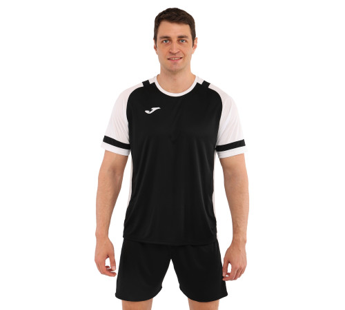 Форма футбольна комплект футболка та шорти Joma LIDER 4XS-2XL чорний-білий