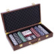Набор для покера в кейсе из экокожи Poker game set SP-Sport 300 фишек