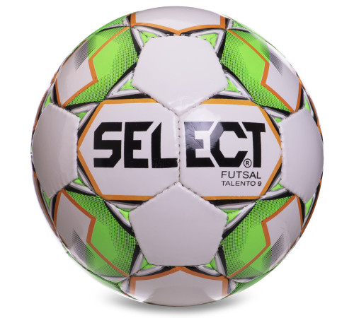 Мяч футзальный SELECT TALENTO 9 №4 PU белый-зеленый