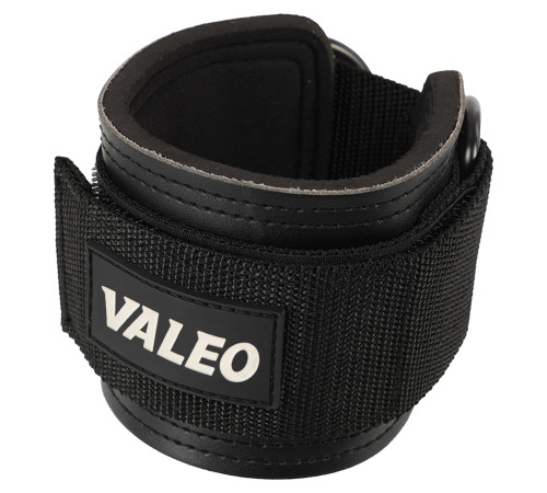 Манжет (ремінь) для силової тяги на гомілку та зап'ястя VALEO 1шт чорний