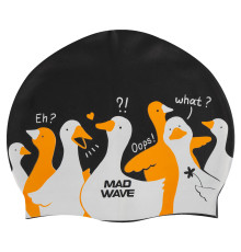 Шапочка для плавания силиконовая для взрослых MadWave Goose цвета в ассортименте