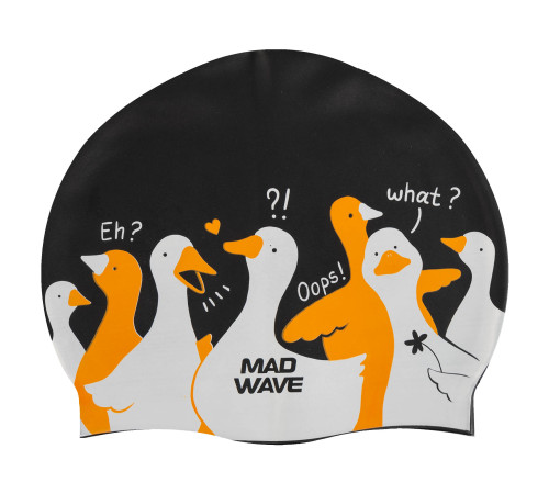 Шапочка для плавання силіконова для дорослих MadWave Goose кольори в асортименті
