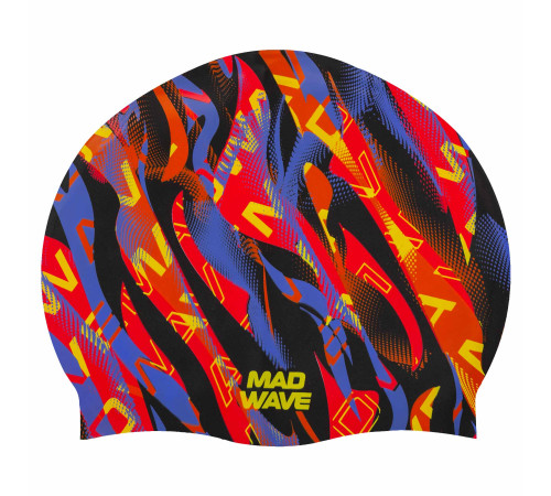 Шапочка для плавання силіконова для дорослих MadWave Flame кольори в асортименті