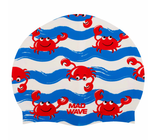 Шапочка для плавання силіконова для дорослих MadWave Crabs кольори в асортименті