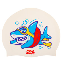 Шапочка для плавання силіконова для дорослих MadWave Baby shark кольори в асортименті