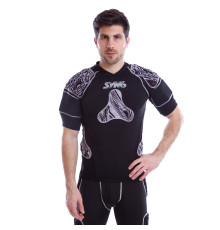 Футболка захисна для гри в регбі регбійка SYN6 L-XL чорний-сірий