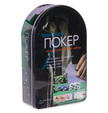Набір для покеру в металевій коробці Poker game set SP-Sport 120 фішок