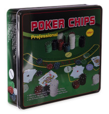 Набір для покеру в металевій коробці Professional Poker chips SP-Sport 500 фішок