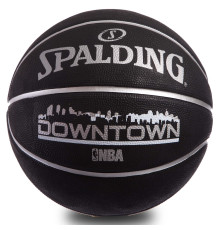 М'яч баскетбольний гумовий SPALDING DOWNTOWN OUTDOOR розмір 7 чорний