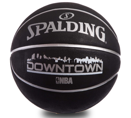 М'яч баскетбольний гумовий SPALDING DOWNTOWN OUTDOOR розмір 7 чорний