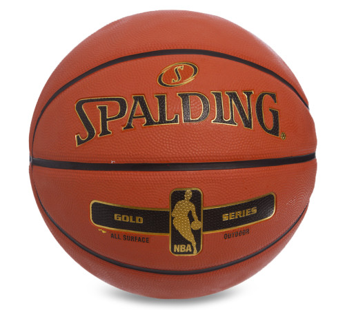 М'яч баскетбольний гумовий SPALDING NBA GOLD SERIES OUTDOOR розмір 7 помаранчевий