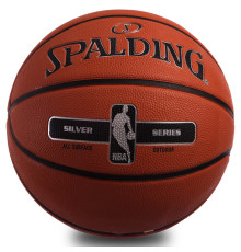 М'яч баскетбольний гумовий SPALDING NBA SILVER SERIES OUTDOOR розмір 7 помаранчевий