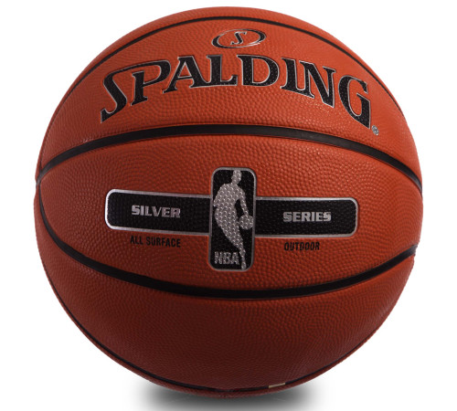 М'яч баскетбольний гумовий SPALDING NBA SILVER SERIES OUTDOOR розмір 7 помаранчевий