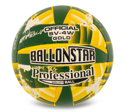 М'яч волейбольний BALLONSTAR SV-4W GOLD №5 PU зелений-жовтий