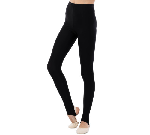 Лосины для танцев и гимнастики детские из бифлекса со штрипками SP-Sport XS-XL черный