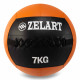 М'яч набивний медичний для кросфіту WALL BALL Zelart 7кг чорний-помаранчевий