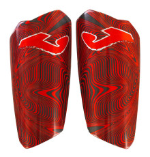 Щитки футбольні з тримачем щитків у комплекті Joma SPARTAN S-L червоний-чорний