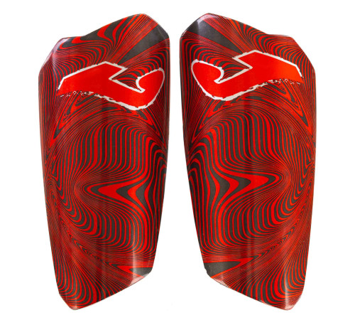 Щитки футбольные с держателем щитков в комплекте Joma SPARTAN S-L красный-черный