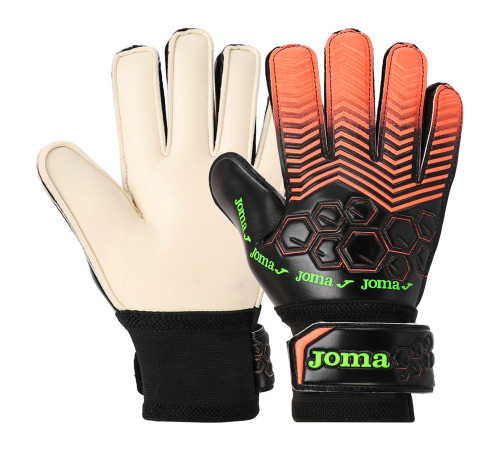 Перчатки вратарские детские Joma CALCIO размер 4-8 черный-оранжевый