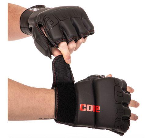 Рукавиці для змішаних єдиноборств MMA CORE S-XL чорний