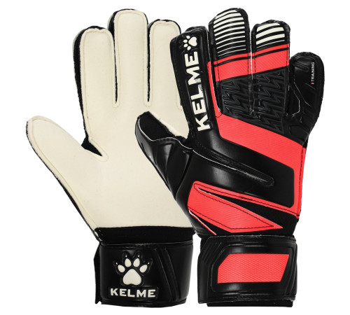 Рукавиці воротарські професійні KELME розмір 7-12 чорний-червоний