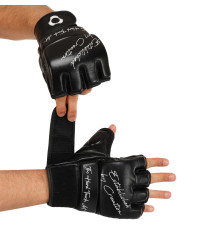 Рукавиці для змішаних єдиноборств MMA HARD TOUCH S-XL чорний
