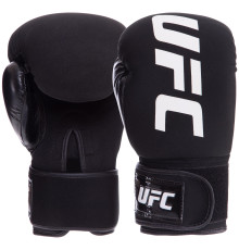 Рукавиці боксерські на липучці неопренові UFC PRO Washable L чорний