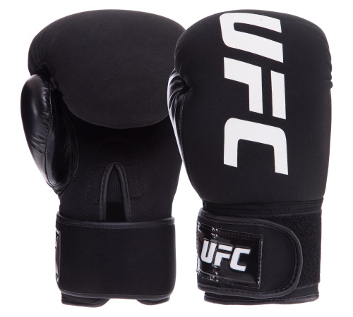 Рукавиці боксерські на липучці неопренові UFC PRO Washable L чорний