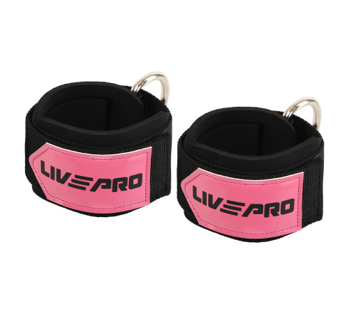 Лямки для ног LADY ANKLE STRAP LiveUp 2шт розовый-черный