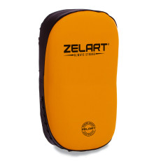 Тай-пед ударний для Муай Тай вигнутий з ременями та ручкою PU Zelart 35x20x10см 1шт кольори в асортименті