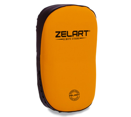 Тай-пед ударний для Муай Тай вигнутий з ременями та ручкою PU Zelart 35x20x10см 1шт кольори в асортименті