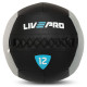 Мяч набивной медицинский для кроссфита WALL BALL LiveUp 12кг черный-серый
