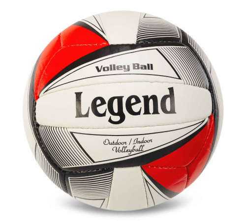 Мяч волейбольный LEGEND №5 PU белый-черный-красный