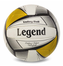 Мяч волейбольный LEGEND №5 PU белый-черный-золото