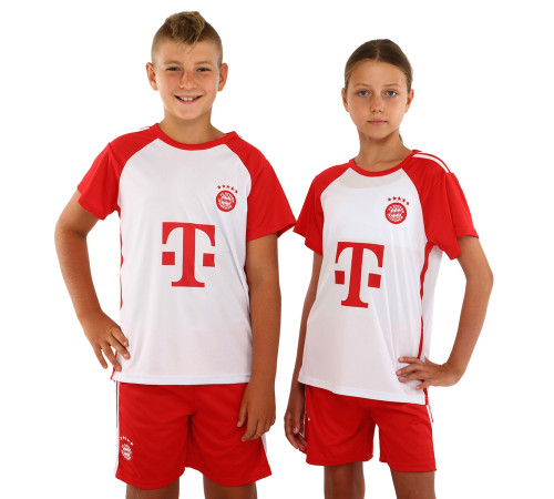 Форма футбольна дитяча із символікою футбольного клубу BAYERN MUNCHEN домашня 2024 SP-Sport XS-XL білий-червоний