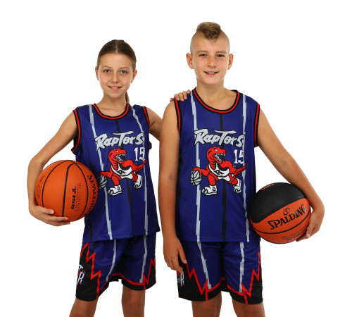 Форма баскетбольная детская NBA клуб Raptors 15 S-2XL фиолетовый-красный