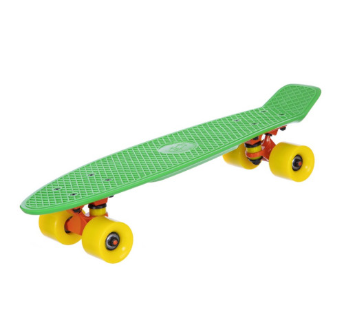 Пенні борд Penny Board круїзер пластиковий 22" FISH зелений-помаранчевий-жовтий