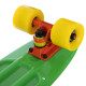 Пенні борд Penny Board круїзер пластиковий 22" FISH зелений-помаранчевий-жовтий