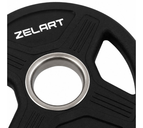 Блины диски TPU 2 Handle металлическая втулка Zelart ø51мм 1,25кг черный