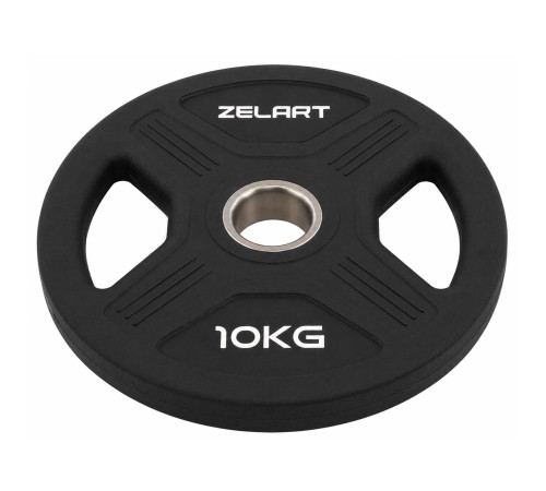 Млинці диски TPU 2 Handle металева втулка Zelart ø51мм 10кг чорний