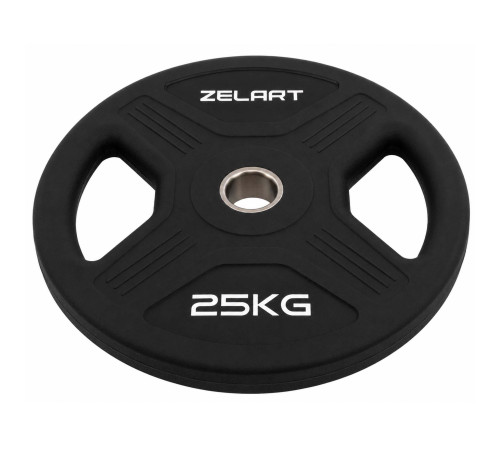 Блины диски TPU 2 Handle металлическая втулка Zelart ø51мм 25кг черный