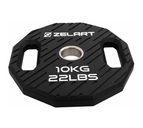Блины диски TPU 2 Handle металлическая втулка Zelart ø51мм 10кг черный