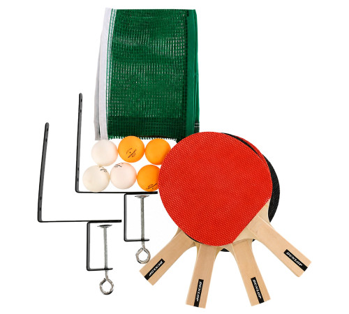Набір для настільного тенісу DUNLOP TT AC MATCH 4 PLAYER SET 4 ракетки 6 м'ячів чохол